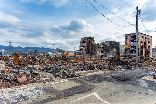 Noto Peninsula Earthquake: View of the damaged site on Wajima Asaichi Street