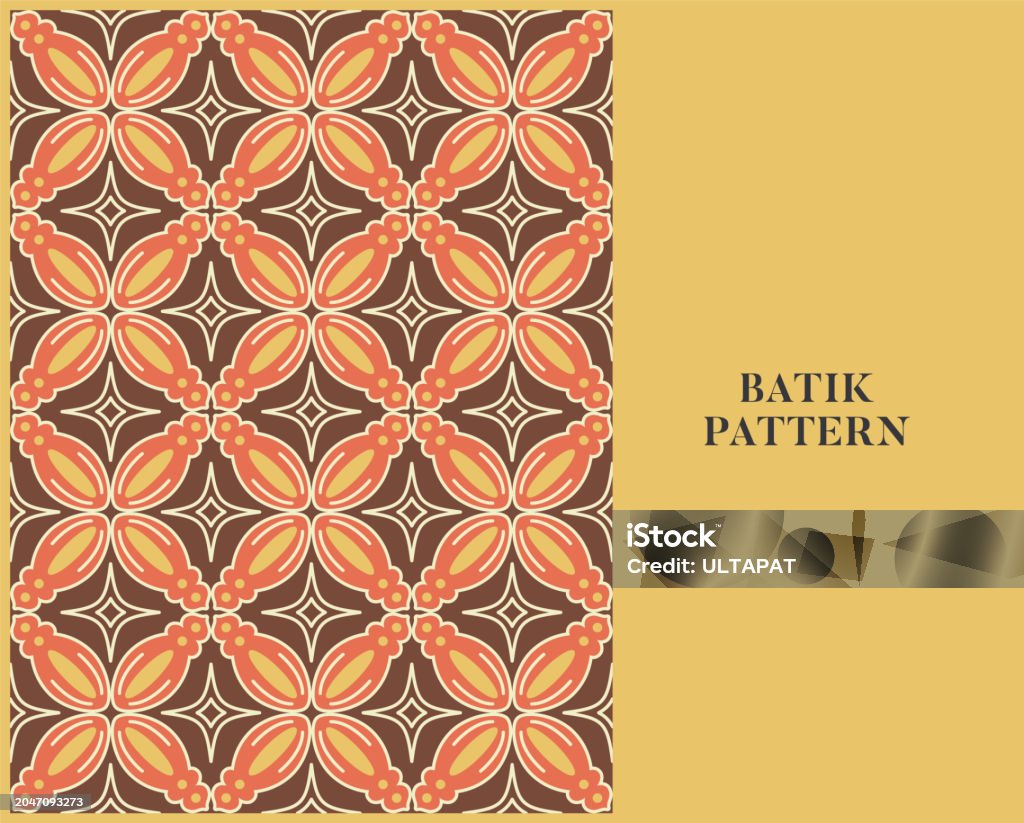 Batik Patterns Bitmaps Batik Pattern With Retro Style Stock Illustration - Download Image Now ...