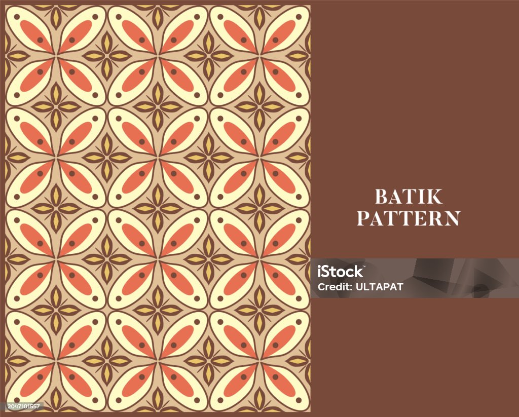 Batik Patterns Bitmaps Batik Pattern With Retro Style Stock Illustration - Download Image Now ...