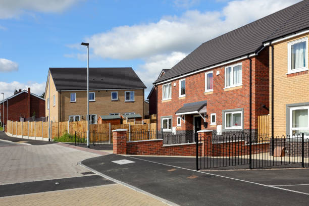 istock New and modern english houses 2047192702