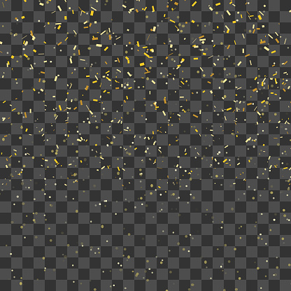 Vector gold metallic confetti background