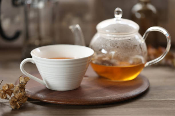istock Rooibos tea in a glass teapot and teacup 2047293316