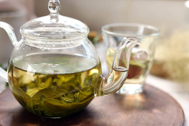 istock Mint tea brewed in a glass teapot 2047294387