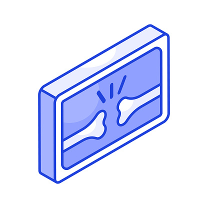 Get this beautifully designed isometric icon of x ray in trendy style
