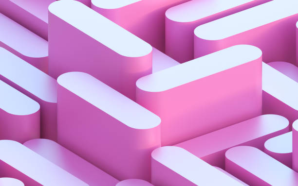 istock Minimal abstract mockup background for product presentation. Blue and pink blending gradient podium. 3d render illustration. 2047346613