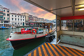 Vaporetto stop at the Grand Canal, Venice, Italy