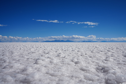 A photo from a collection on the Salar de Uyuni  Uyuni, the largest Salt Flats in South America, located in Bolivia.