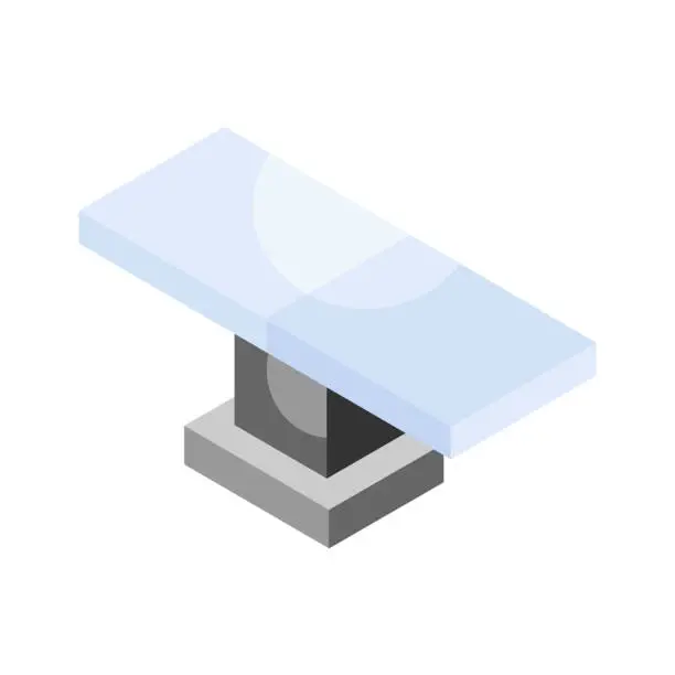 Vector illustration of An amazing isometric vector of stretcher, hospital bed icon.