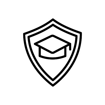 Safe Education icon in vector. Logotype