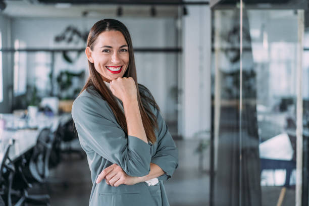istock Confident businesswoman in modern office. 2047432578