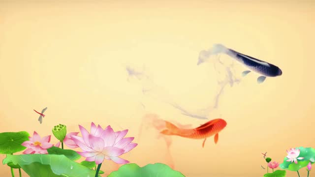 animated swimming fish background video