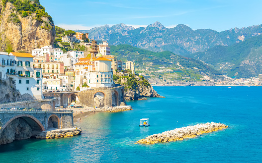 Scenic Atrani village on Amalfi Coast, Italy travel photo