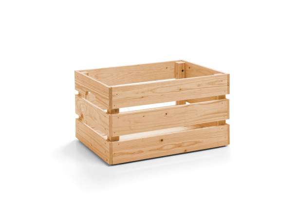 istock Wooden crate on white background 2047526408