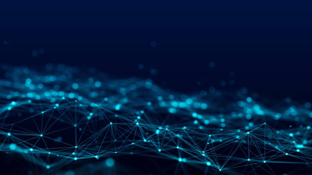 istock Modern design of network connection structure. Abstract background with interlacing dots and lines. 3D rendering. 2047550767