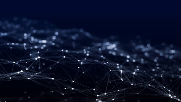 istock Modern design of network connection structure. Abstract background with interlacing dots and lines. 3D rendering. 2047550768