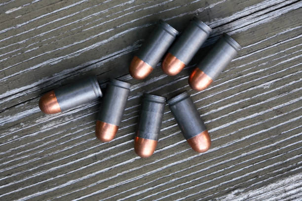 Pistol Cartridges stock photo