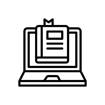 Online Dictionary icon in vector. Logotype