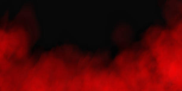 istock Fog or smoke, red smog cloud on floor, isolated transparent special effect. Vector illustration, morning fog over land or water surface, magic haze. 2047580769