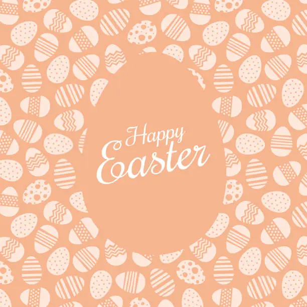 Vector illustration of Easter seamless vector pattern background with eggs.