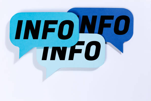 Information info message news announcement speech bubbles communication concept blue