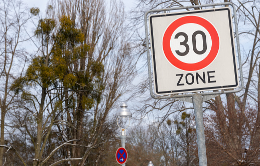 Zone of 30 and dead ends Traffic sign in Germany