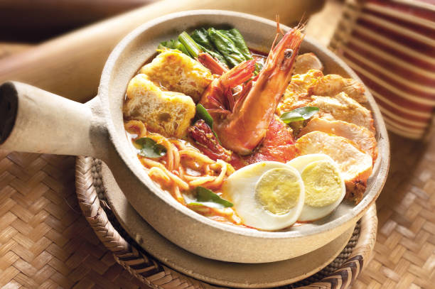istock Claypot curry laksa noodles with seafood and chicken 2047676520
