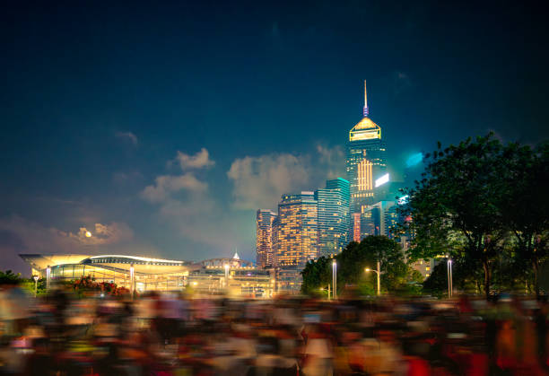 Central and Western District Promenade - Central Section at Moon Night