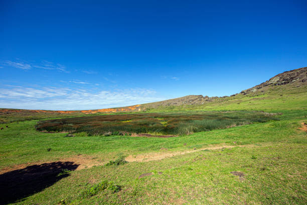 istock Preserving Heritage: Protection Measures for Rano Raraku Moai in Place 2047750360