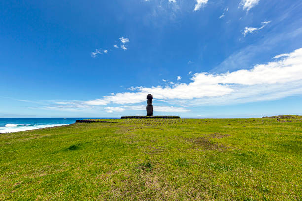 Statues on Easter Island, Chile