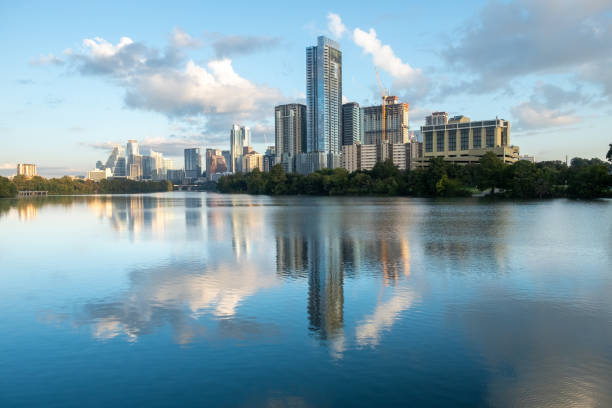 istock skyline of Austin with reflection in river in early morning, 2047760244