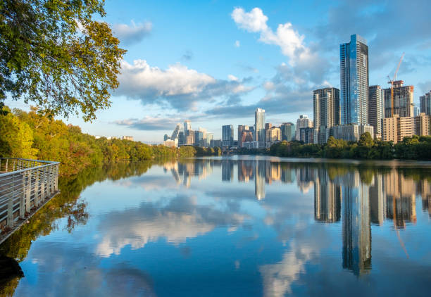 istock skyline of Austin with reflection in river in early morning, 2047761846