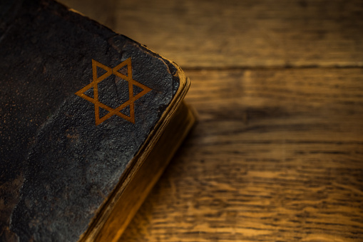 Old book with Star of David on the cover