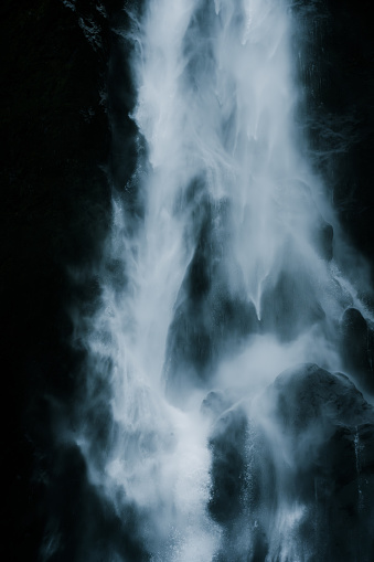 Closeup photo of waterfalls