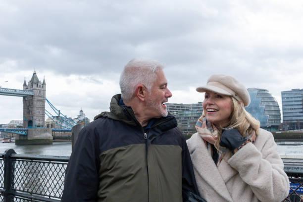 istock Senior couple talking with Tower Bridge in the background 2047775799