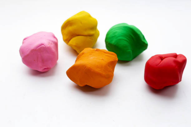 istock Colorful plasticine clay on white background. 2047785621