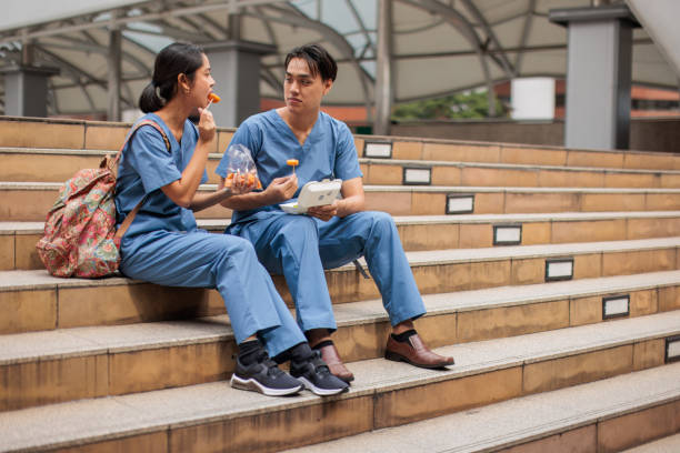 istock Healthcare workers on lunch break 2047840145