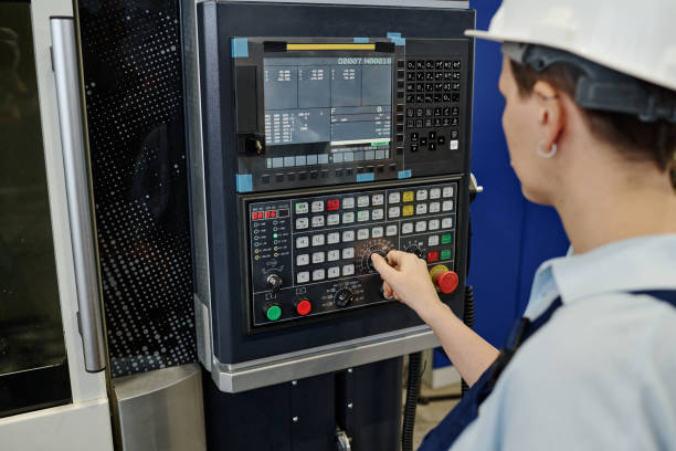 istock Unrecognizable Woman Working On CNC Machine 2047857509