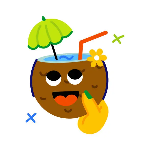 Vector illustration of Coconut Water