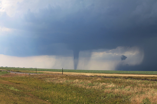 A stovepipe tornado near the town of Stratton, Colorado on July 26th, 2022.