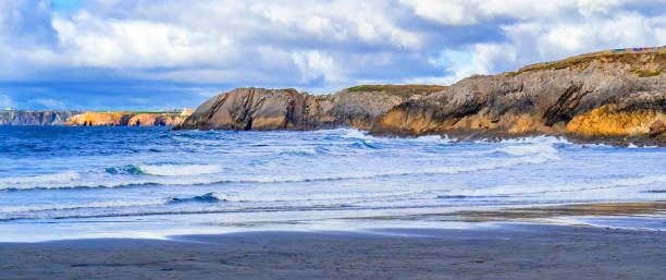 istock Seascape from Beach of Arnao, Spain 2047937281