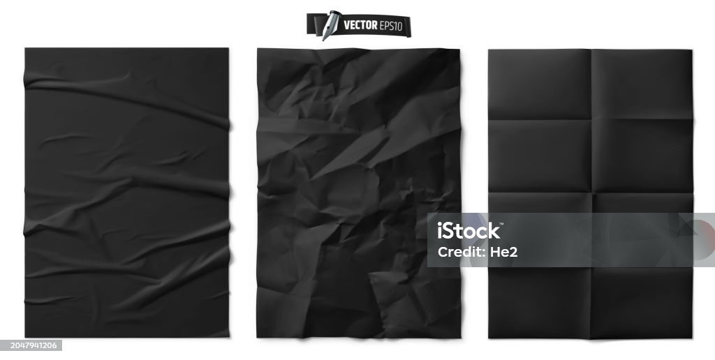 Paper Vector Realistic Vector Realistic Paper Textures Stock Illustration - Download Image Now ...