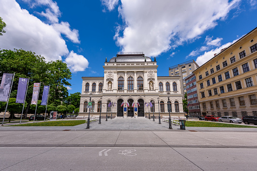 Ljubljana, Slovenia - June 27, 2023: National Gallery Building in Ljubljana