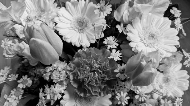 istock bouquet with black and white color 2047965203