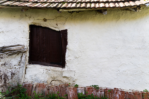 Old house in the mountain valley in Serbia.