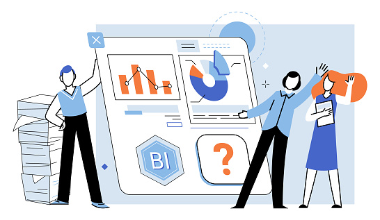 Business briefing vector illustration. Finance management involves analyzing financial data, making informed decisions, and ensuring fiscal responsibility The business briefing concept emphasizes