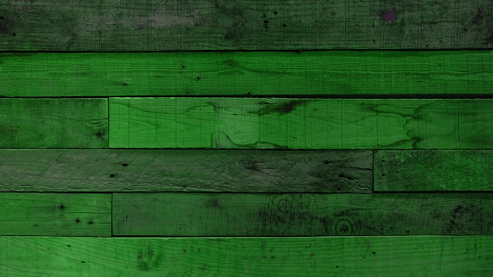 Abstract green painted colored rustic grain grunge wooden timber wall or floor or table texture - wood background banner