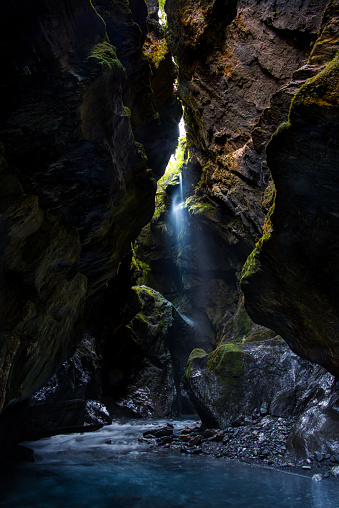 Wilson creek of South Island, New Zealand. A hidden gem for people who like adventurous and nature. Hidden within canyons