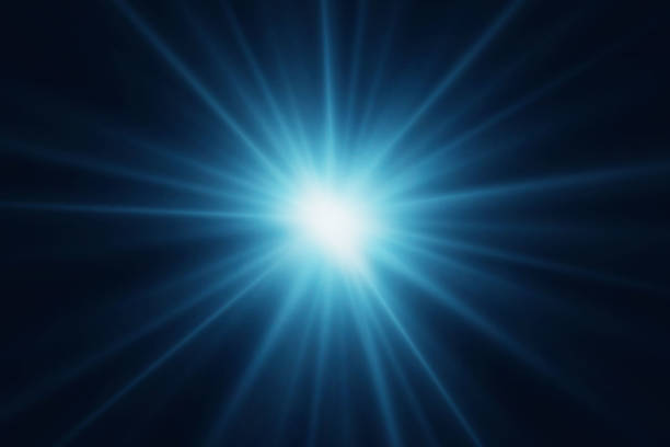 istock Blue lens flare flare of light and lines. 2048044644