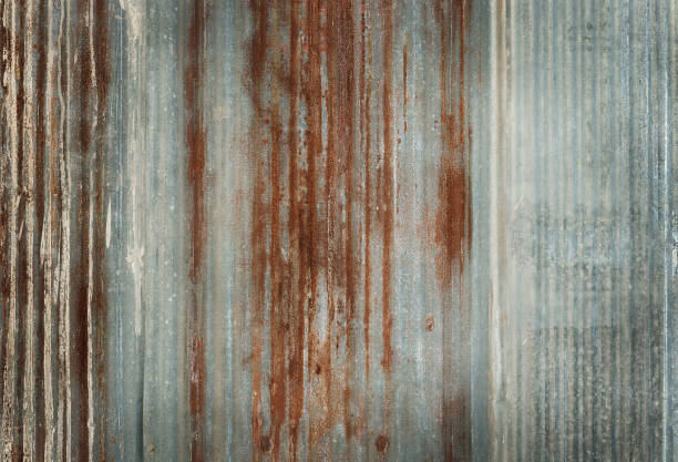 istock Old zinc wall texture background, rusty on galvanized metal panel sheeting. 2048047246