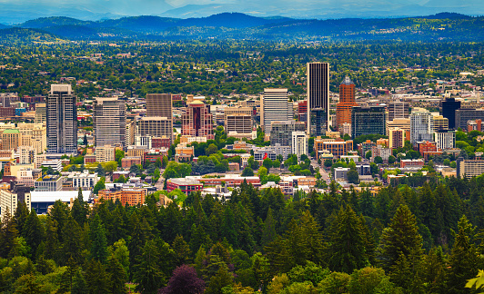 A view of the Denver Colorado downtown skyline.